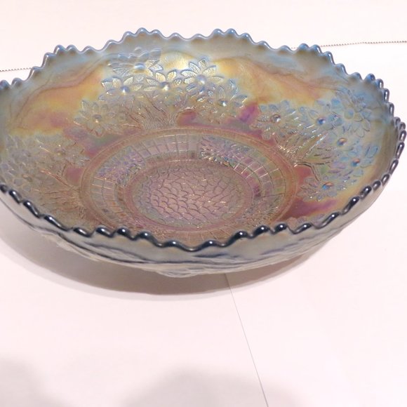 Other - Antique Fenton Cobalt Carnival Glass Orange Tree Ice Cream Bowl